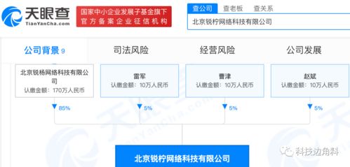 雷軍參股成立北京銳檸網(wǎng)絡(luò)科技公司，持股5%，布局信息系統(tǒng)集成服務(wù)